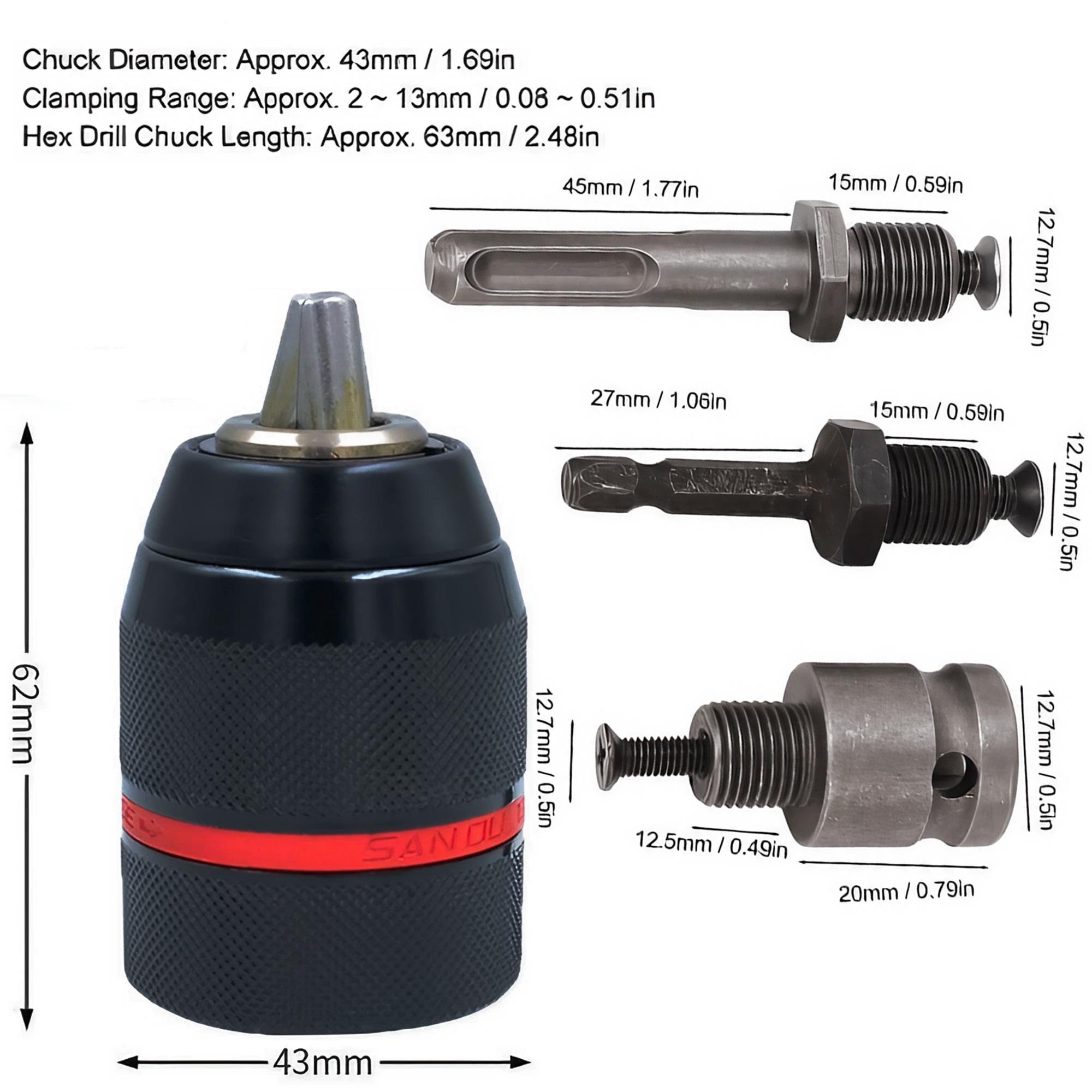 Keyless Drill Chuck Heavy Duty - Power Tools In Construction ulasan dan harga