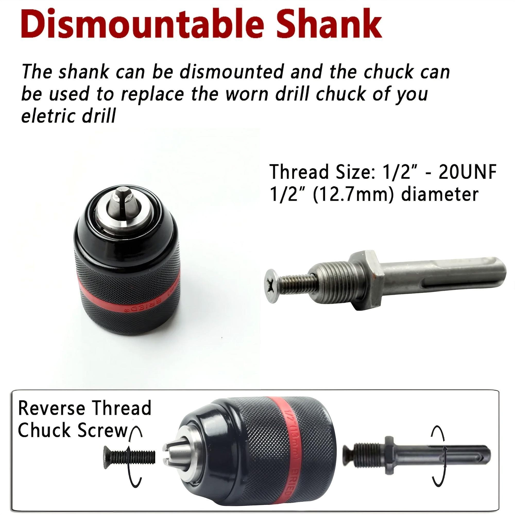 Keyless Drill Chuck Heavy Duty - Power Tools In Construction ulasan dan harga