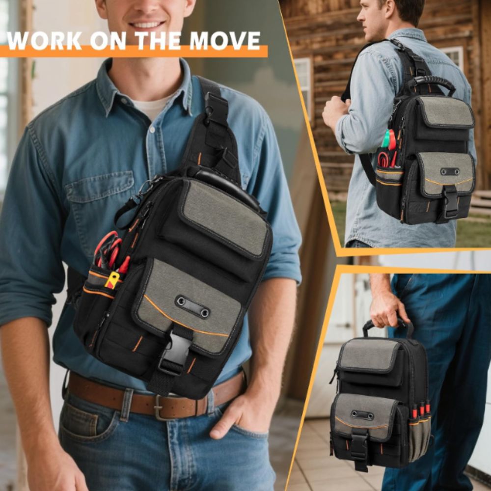 Zippered Electrician Tool Pouc - Power Tools Band ulasan dan harga