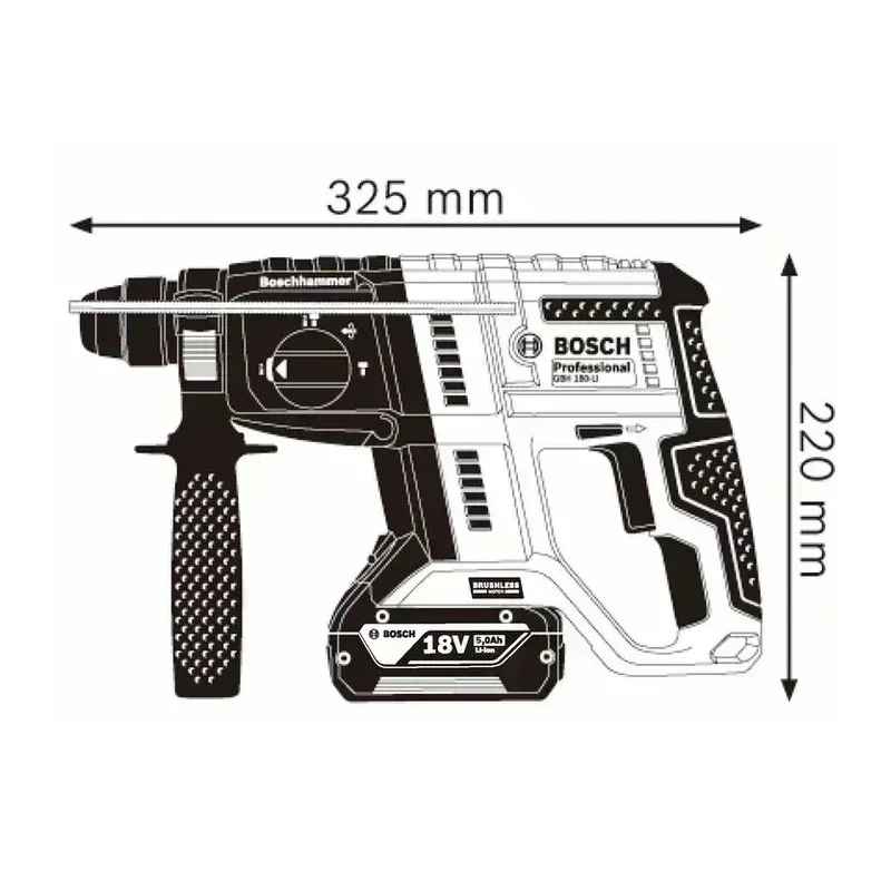 BOSCH GBH 180-LI Brushless Cor - Power Tools Hammer ulasan dan harga