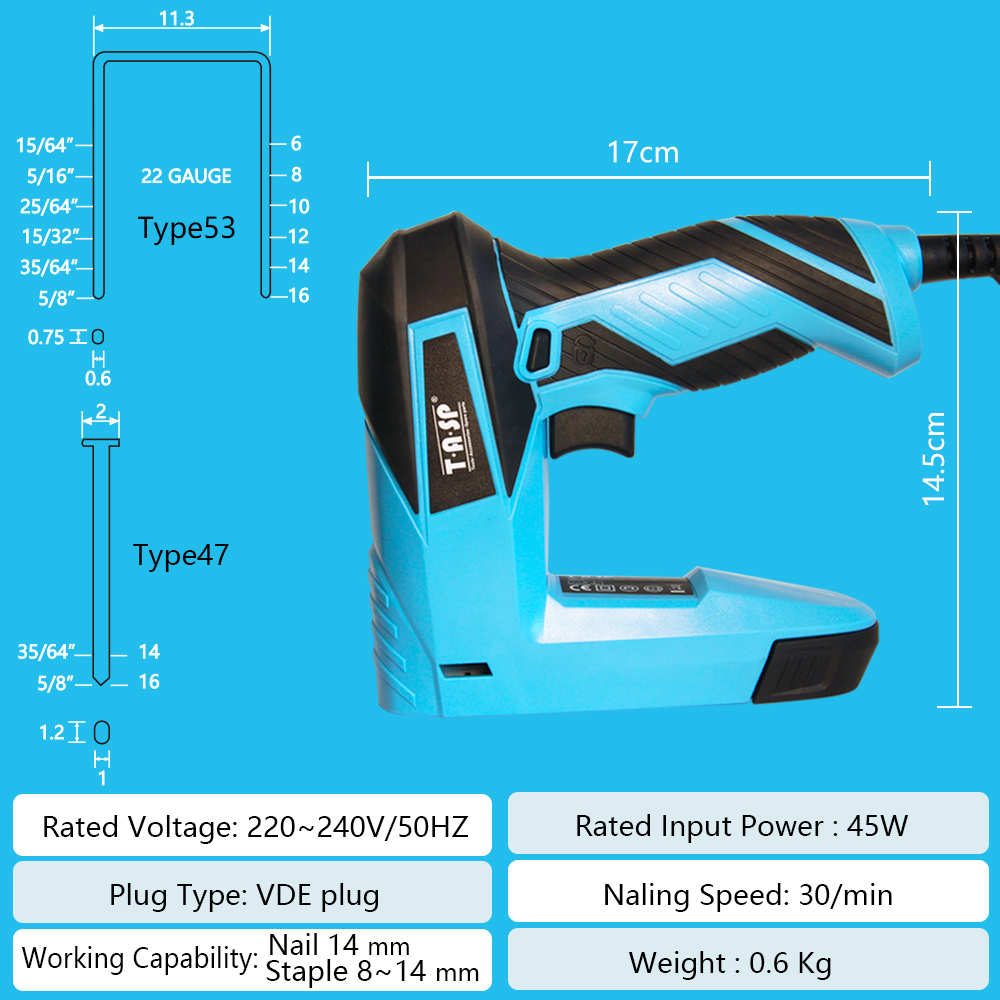 230V 2 in 1 Electric Staple Gu - Power Tools In Construction ulasan dan harga